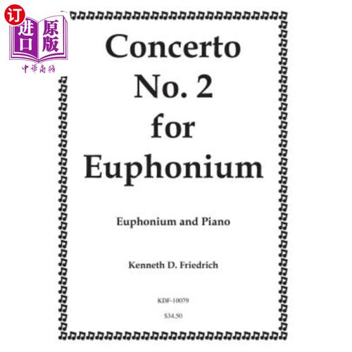 海外直订Concerto No. 2 for Euphonium 第二号协奏曲