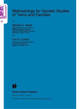 海外直订医药图书Methodology for Genetic Studies of Twins and Families 双胞胎和家庭的遗传研究方法