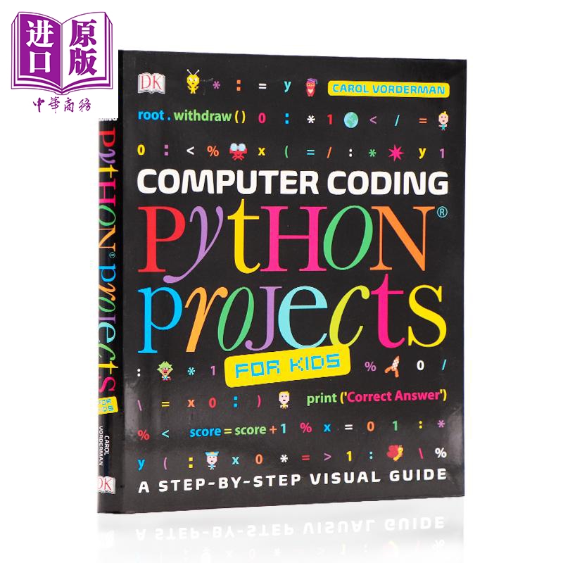 英文原版 Python程序编程图解指南 Computer Coding Python Projects for Kids 儿童编程语言学习 DK 全彩 正版【中商原版】