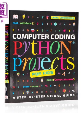 英文原版 Python程序编程图解指南 Computer Coding Python Projects for Kids 儿童编程语言学习 DK 全彩 正版【中商原版】