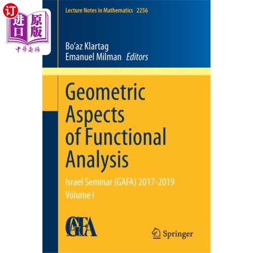 海外直订Geometric Aspects of Functional Analysis 泛函分析的几何方面