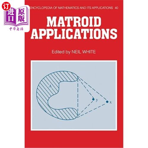 海外直订Matroid Applications 拟阵面应用