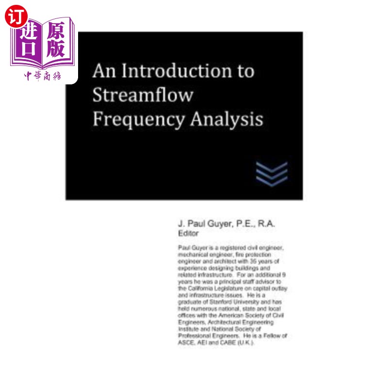 海外直订An Introduction to Streamflow Frequency Analysis