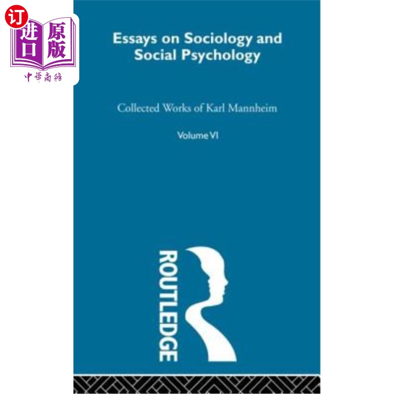海外直订Essays Soc & Social Psych V 6 论文社会与社会心理学V 6