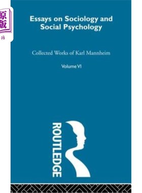 海外直订Essays Soc & Social Psych V 6 论文社会与社会心理学V 6