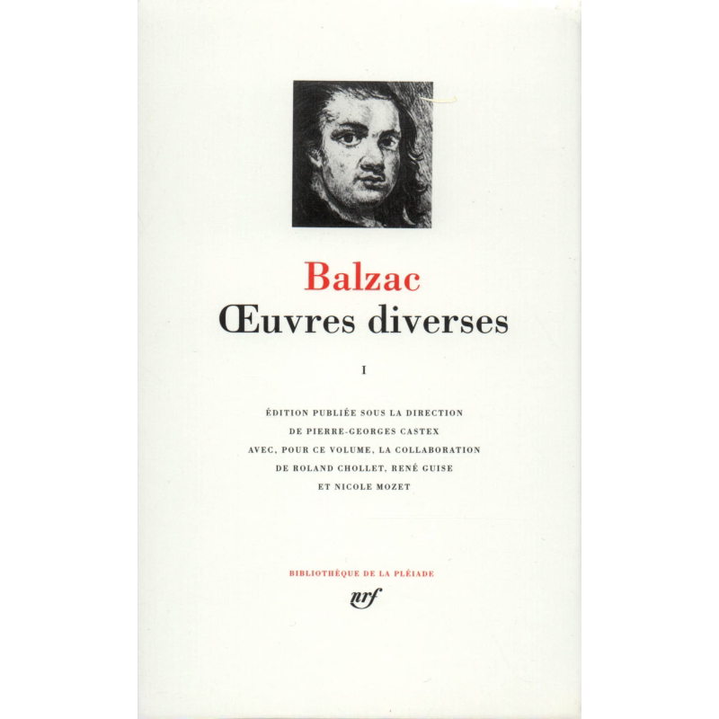 七星文库 巴尔扎克作品集1 法文原版 Oeuvres diverses Vol 1 Honore de Balzac【中商原版】