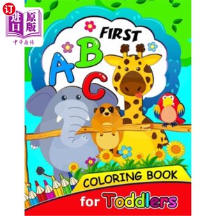 boy ABC Toddlers 海外直订First girls book Ages Coloring 第一本ABC儿童彩绘书：男孩 for kids Activity