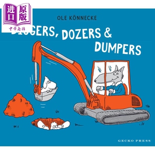 Dozers 中商原版 图画故事 工具车 Diggers 涵盖十几种重型车辆 Dumpers And 进口童书 建筑 英文原版 原创书 儿童绘本