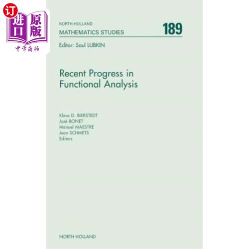 海外直订Recent Progress in Functional Analysis 功能分析的新进展