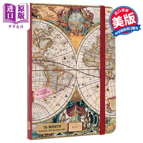 2027年旧世界周计划 16个月 2026年9月至2027年12月 英文原版 2027 Old World Weekly Planner Peter Pauper【中商原版】