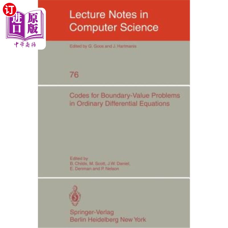 海外直订Codes for Boundary-Value Problems in Ordinary Differential Equations: Proceeding 常微分方程边值问题的代码：