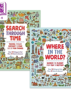 预售 Paula Bossio 英文原版儿童绘本2册套装 有趣的时间搜索Search Through Time 在世界哪个地方Where In The World【中商原版】