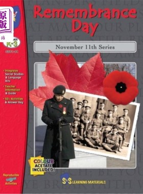 海外直订Remembrance Day Grades K to 3 阵亡将士纪念日K至3年级