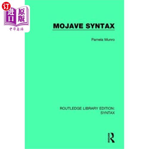 海外直订Mojave Syntax 莫哈韦语法