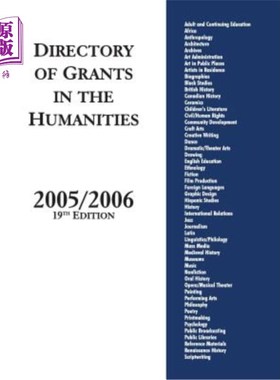 海外直订Directory of Grants in the Humanities, 2005/2006 2005/2006年度人文学科资助目录