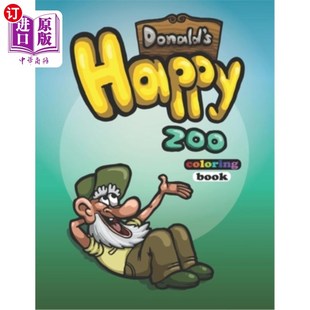 book Happy coloring 唐纳德快乐动物园：彩色画册 Zoo 海外直订Donald