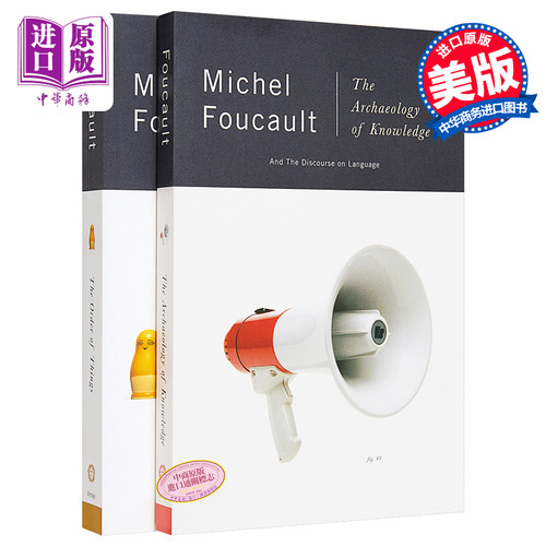 福柯经典作品 2本套装 英文原版 Michel Foucault 事物的秩序 知识考古学【中商原版】