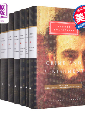 预售 Everyman s Library系列陀思妥耶夫斯基经典文学作品7本套 英文原版 Fyodor Mikailovich Dostoevsky【中商原版】