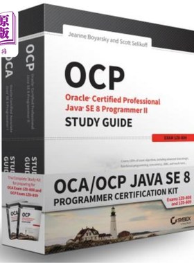 海外直订OCA/OCP Java SE 8 Programmer Certification Kit: Exam 1Z0-808 and Exam 1Z0-809 OCA/OCP Java