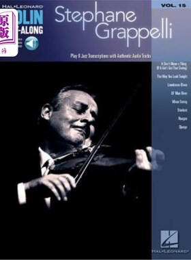 海外直订Stephane Grappelli: Violin Play-Along Volume 15 Stephane Grappelli:小提琴演奏与第15卷