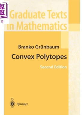 现货 凸多面体 第2版 Convex Polytopes 英文原版 Branko Grunbaum Gunter M Ziegler 【中商原版】