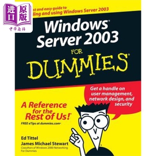 中商原版 Server Dummies For 2003 Windows 英文原版 现货 傻瓜系列之Windows.NET服务器2003 Tittel