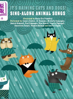 现货 Marie-Ève Tremblay Its Raining Cats and Dogs! Sing-Along Animal Songs雨天的动物之声 英文原版 进口绘本【中商原版】