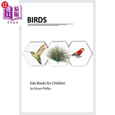 海外直订Birds: Montessori real birds book, bits of intelligence for baby and toddler, ch 《鸟》:蒙特梭利真鸟书，婴