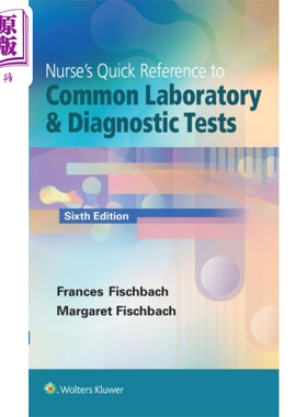 现货 Nurses Quick Reference to Common Laboratory  Diagnostic Tests 英文原版 Frances Fischbach【中商原版】