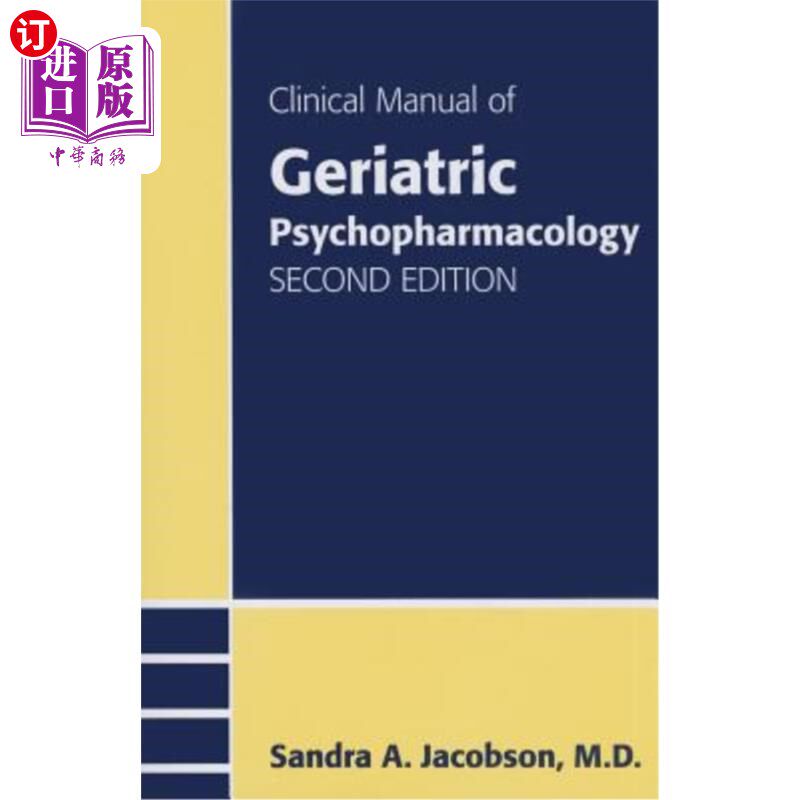 海外直订医药图书Clinical Manual of Geriatric Psychopharmacology 老年精神药理学临床手册