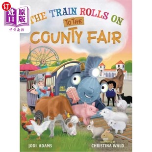 海外直订The That Rhyming Children County 集市：一本教 火车驶向县里 The Fair Book Teaches Rolls Train