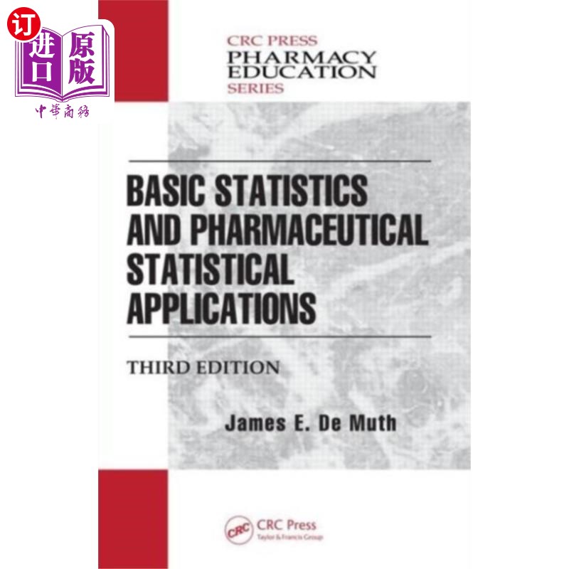海外直订医药图书Basic Statistics and Pharmaceutical Statistical ... 《基础统计学与药学统计应用