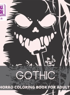 海外直订Gothic Dark Fantasy Coloring Book: Dark beauty coloring book for Adults 哥特黑色幻想涂色书:成人黑色美人涂色
