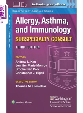 海外直订医药图书Washington Manual Allergy, Asthma, and Immunolog... 华盛顿手册过敏，哮喘和免疫亚专科咨询