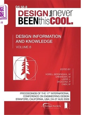 海外直订Proceedings of ICED'09, Volume 8, Design Information and Knowledge 会议论文集'09，第8卷，设计信息与知识
