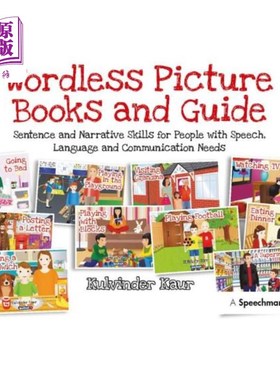 海外直订Wordless Picture Books and Guide: Sentence and Narrative Skills for People with  无字绘本及指南:有说话、语
