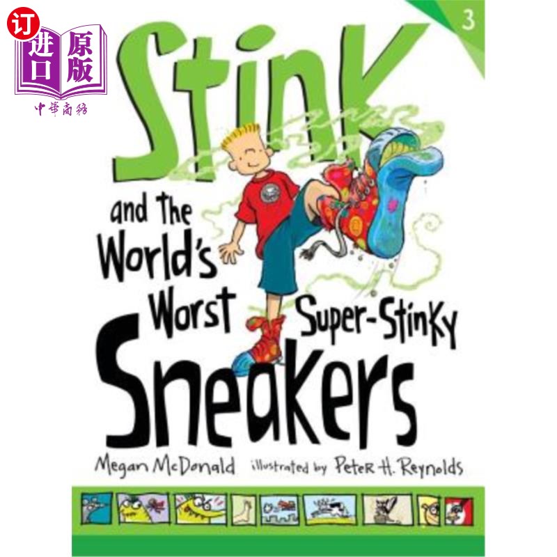 海外直订Stink and the World's Worst Super-Stinky Sneakers 臭味和世界上最糟糕的超级臭味运动鞋