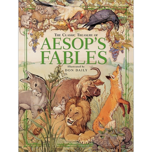 伊索寓言 精装彩图版 The Classic Treasury of Aesop s Fables 英文原版 Aesop 世界经典名著 大师经典文学【中商原版】