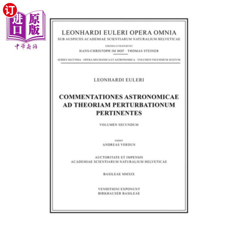 海外直订Commentationes astronomicae ad theoriam perturba... 与扰动理论有关的天文评论第 2 部分