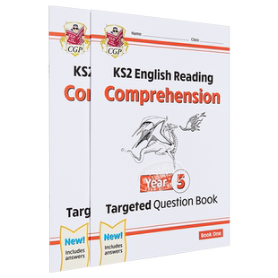 英国CGP原版 New KS2 English Targeted Reading Comprehension 英语针对性问题书 小学5年级 阅读理解2册套装【中商原版】