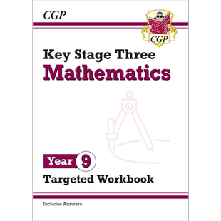 英国原版CGP教辅 KS3数学9年级目标练习册KS3 Maths Year 9 Targeted Workbook (with answers) 中学教辅 英文【中商原版】