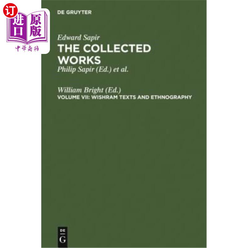 海外直订Wishram Texts & Ethnography Wishram文本和民族志