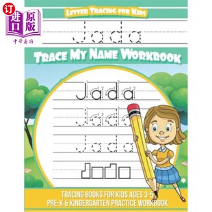 Name Letter Trace 海外直订Jada Workbook Jada for ages Tracing Lette Kids Books