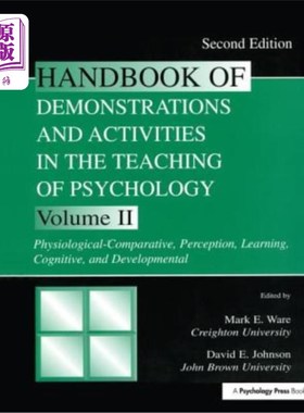 海外直订Handbook of Demonstrations and Activities in the Teaching of Psychology: Volume  心理学教学中的示范和活动手