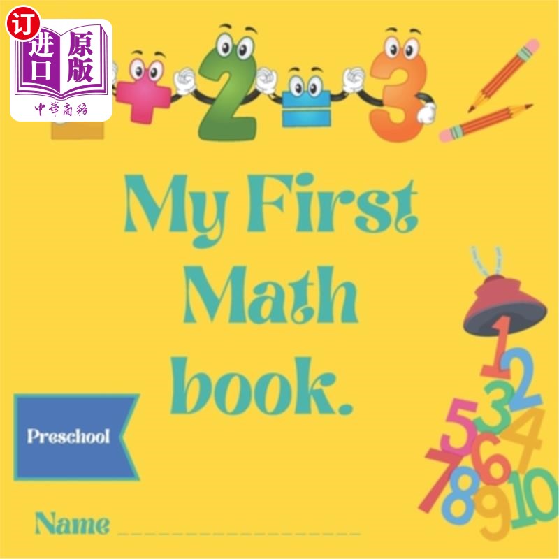海外直订My First Math Book.: Preschool Math Learning Book With Tracing Numbers Ages 2-4 我的第一本数学书：2-4岁幼儿