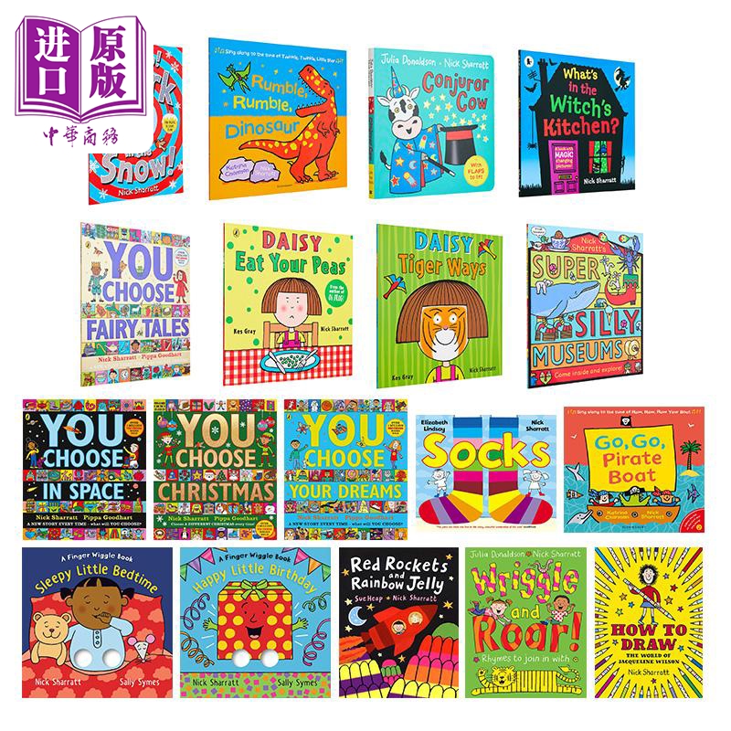 Nick Sharratt 尼克萨尔特英文原版儿童故事绘本合集 You Choose Fairy Tales Conjuror Cow Shark in the Snow【中商原版】