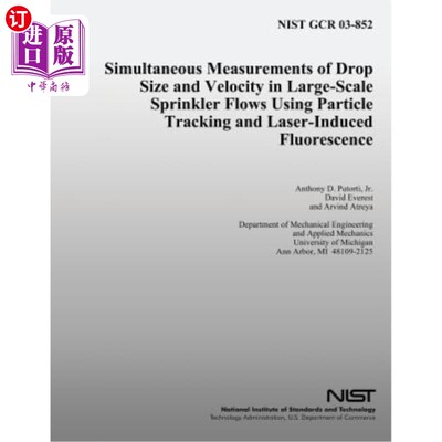 海外直订Simultaneous Measurements of Drop Size and Velocity in Large-Scale Sprinkler Flo