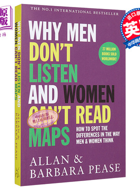 预售 【中商原版】为什么男人不听，女人不能阅读 英文原版 Why Men Don't Listen & Women Can't Read Maps Allan Pease Orion