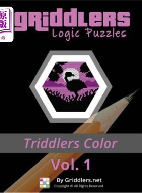海外直订Griddlers Logic Puzzles - Triddlers Color Griddlers逻辑拼图-Triddler颜色