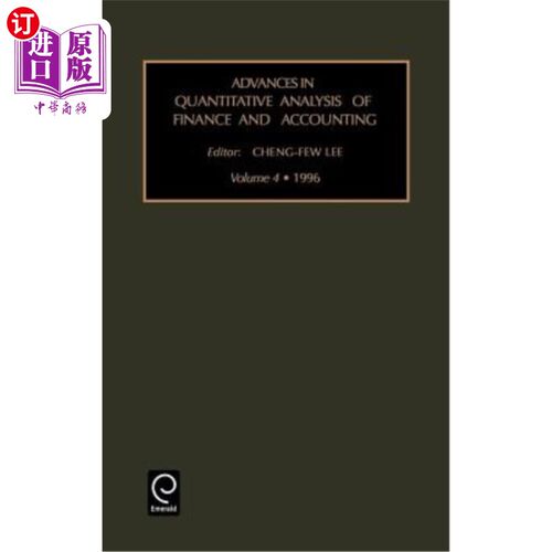 海外直订Advances in Quantitative Analysis of Finance and Accounting Adv Quan Anal V4版